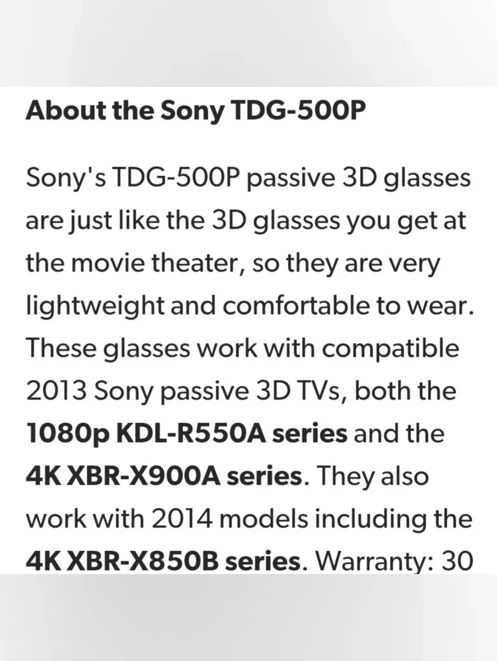 4 Pairs Sony 3D Glasses